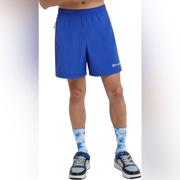 Champion Men's Warm-up Shorts, Nylon Shorts for Men - Picture 1 of 11